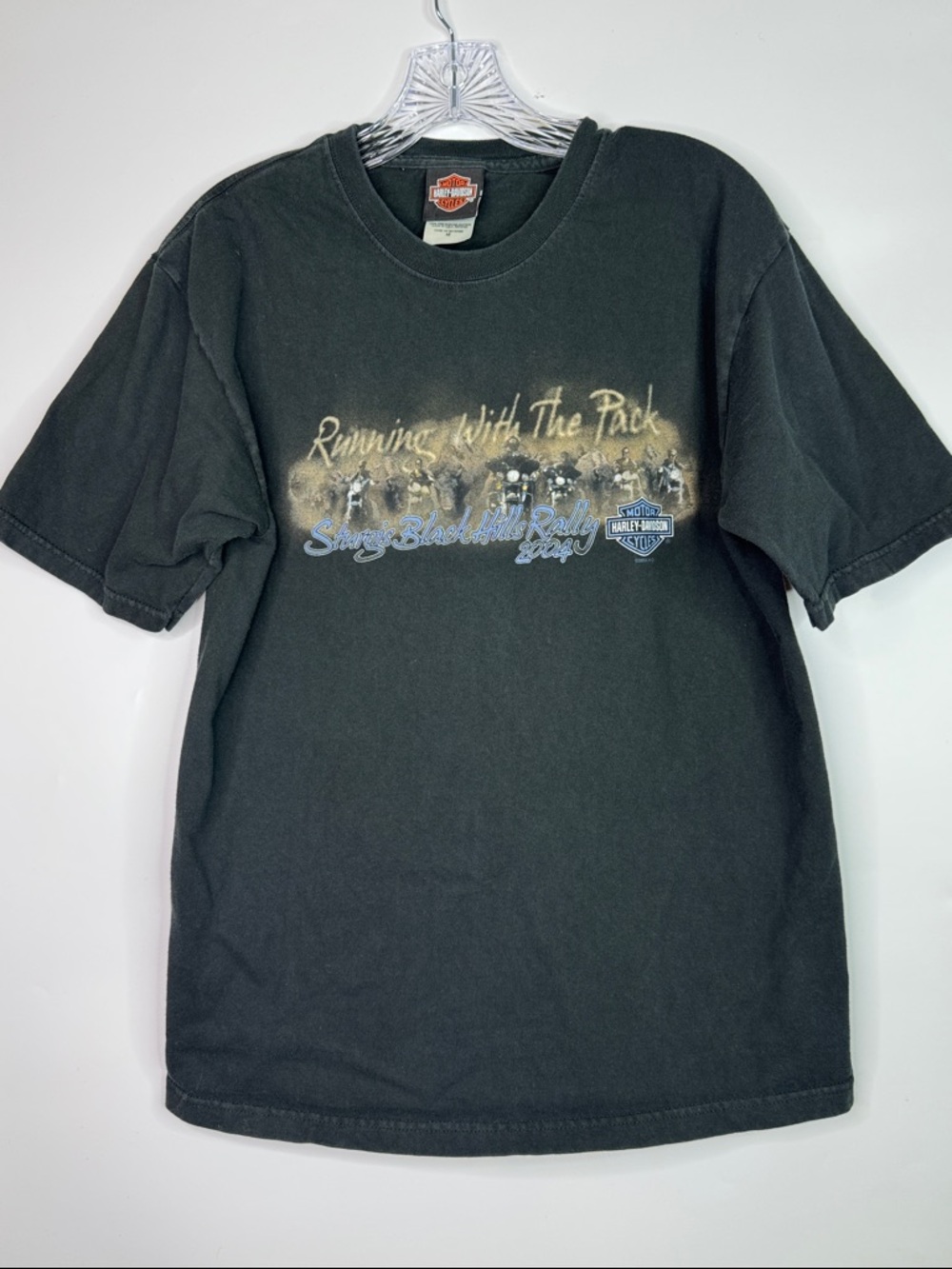 Vintage Harley Davidson Sturgis South Dakota Running With The Pack Tshirt Medium